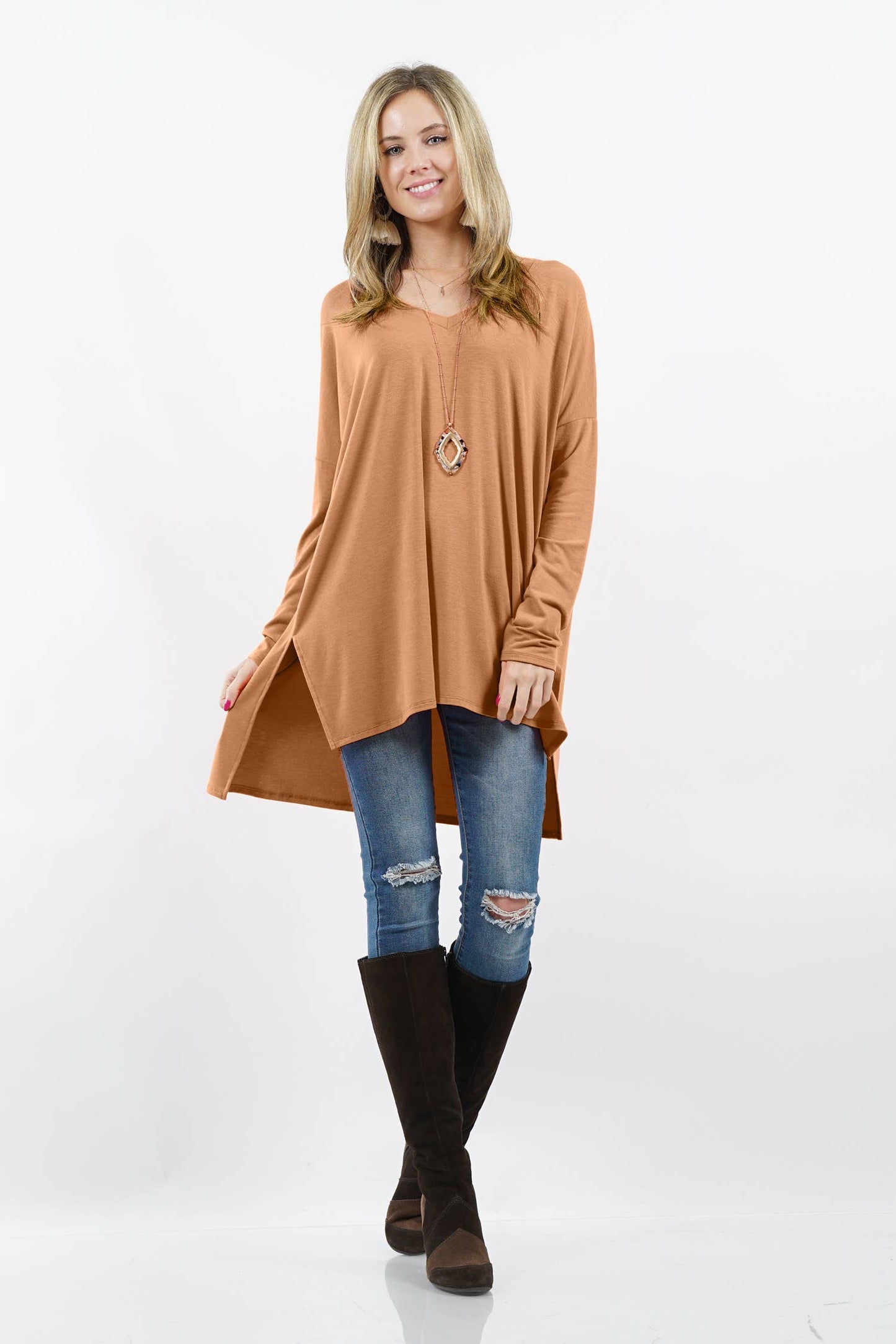 DOLMAN LONG SLEEVE V-NECK