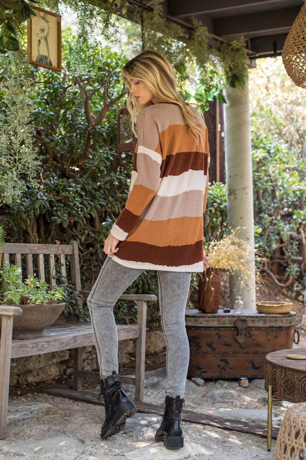 ***SALE*** Brown Stripe Knit Tunic
