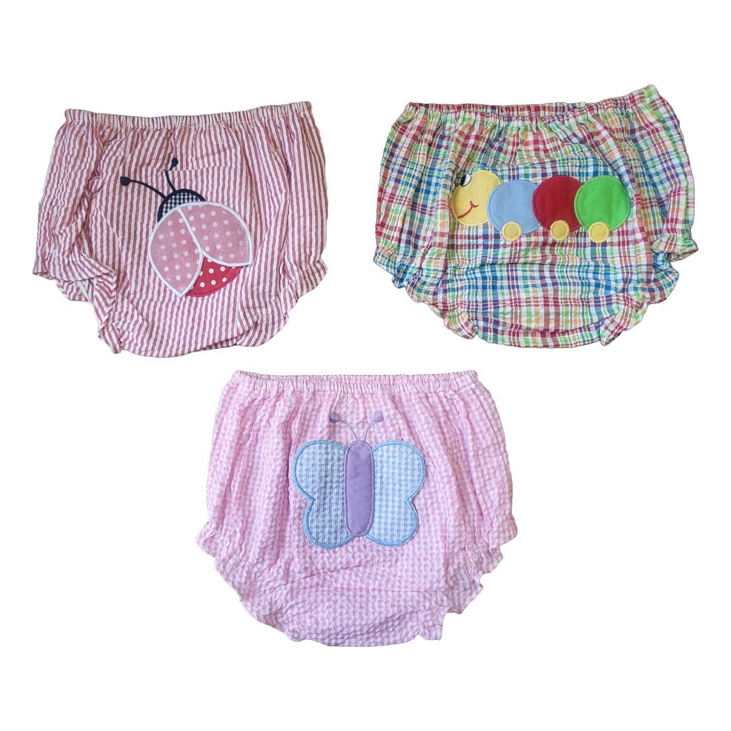 3 Piece Diaper Cover Set - Ladybug, Butterfly & Caterpillar