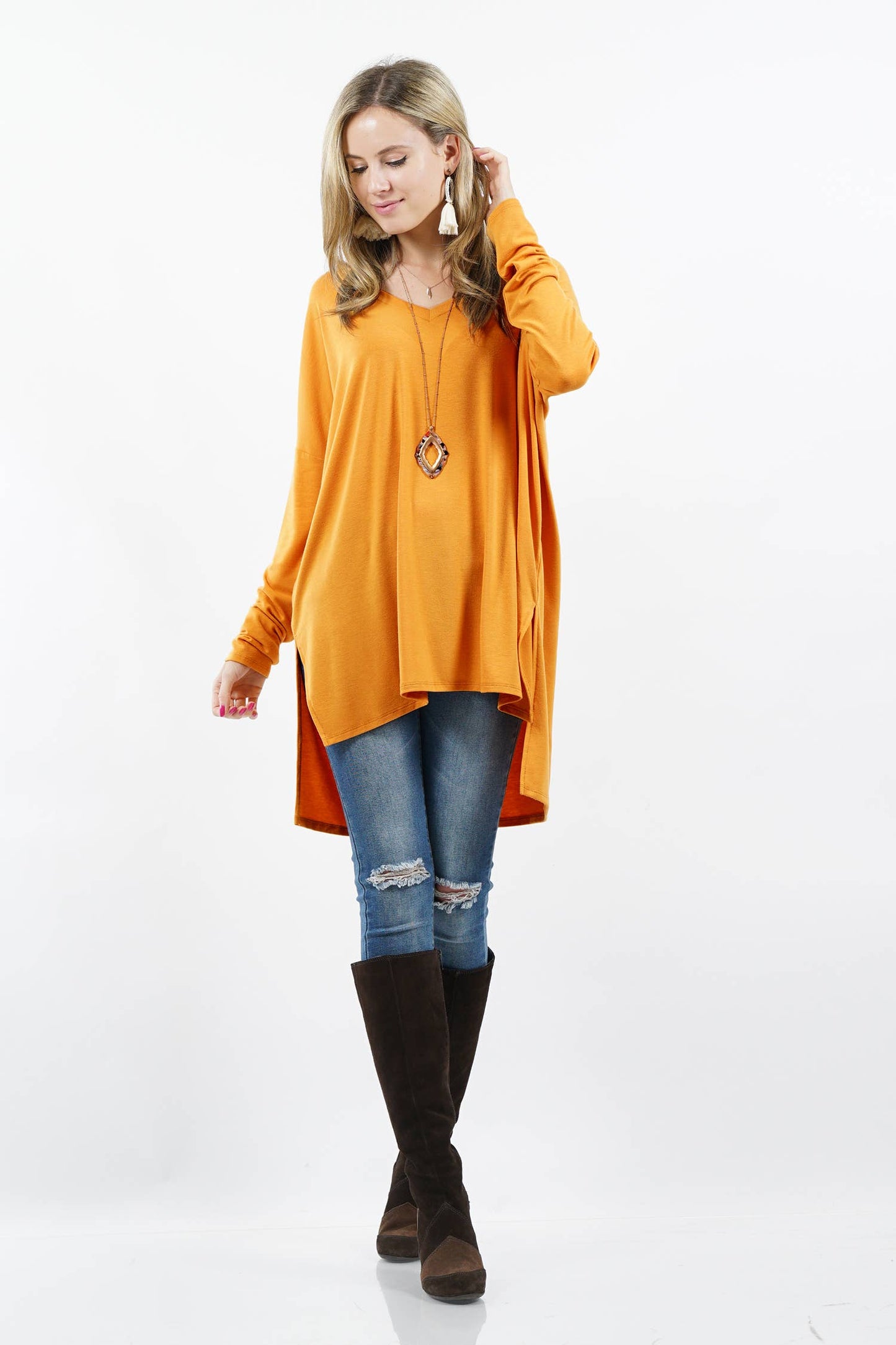 DOLMAN LONG SLEEVE V-NECK