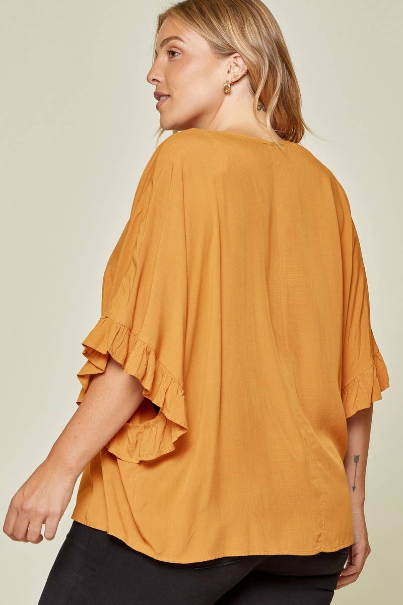 ***SALE*** PLUS VNeck Poncho Blouse P18306