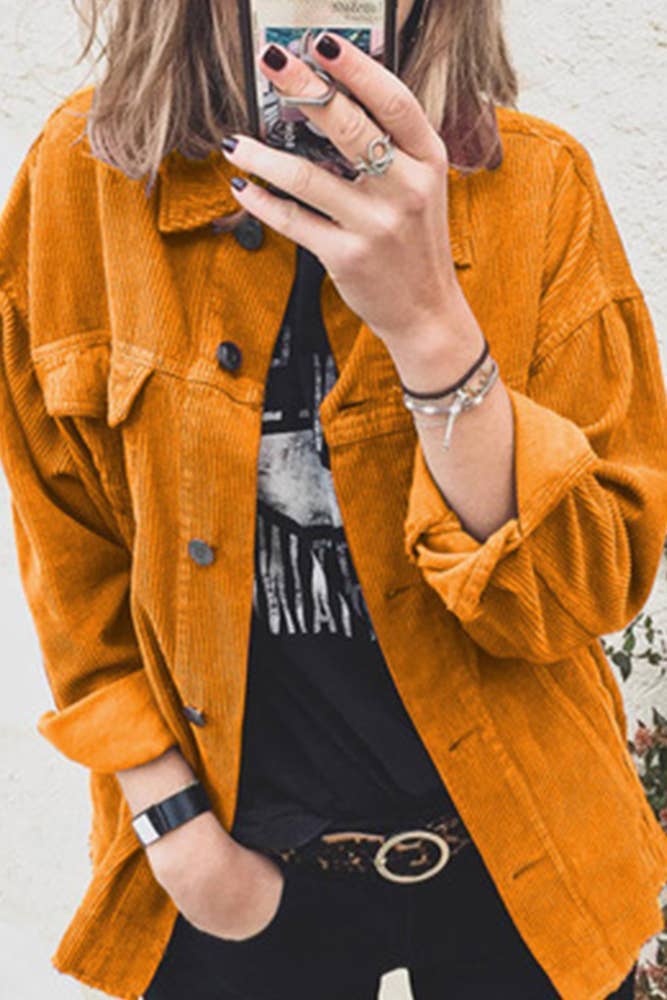 Corduroy Jacket Shacket Women