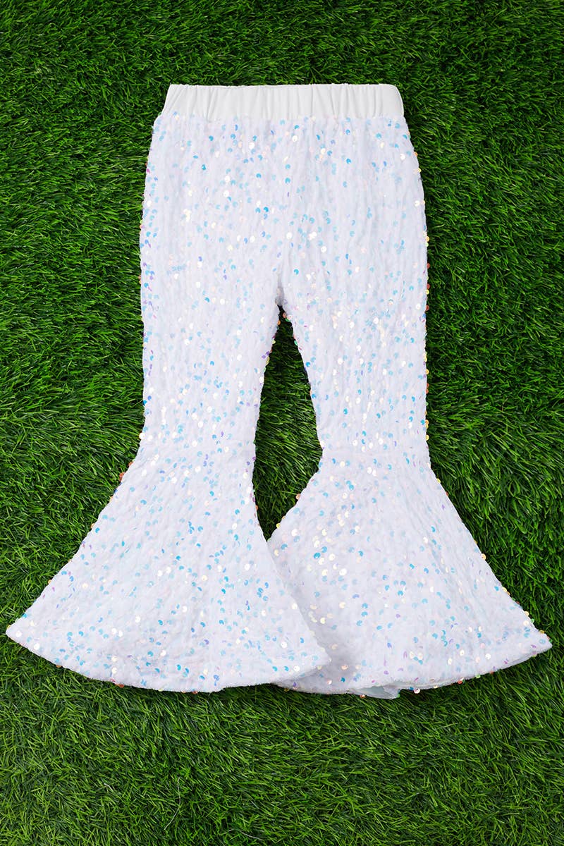 Girls Snow White Sequins Bell Bottoms