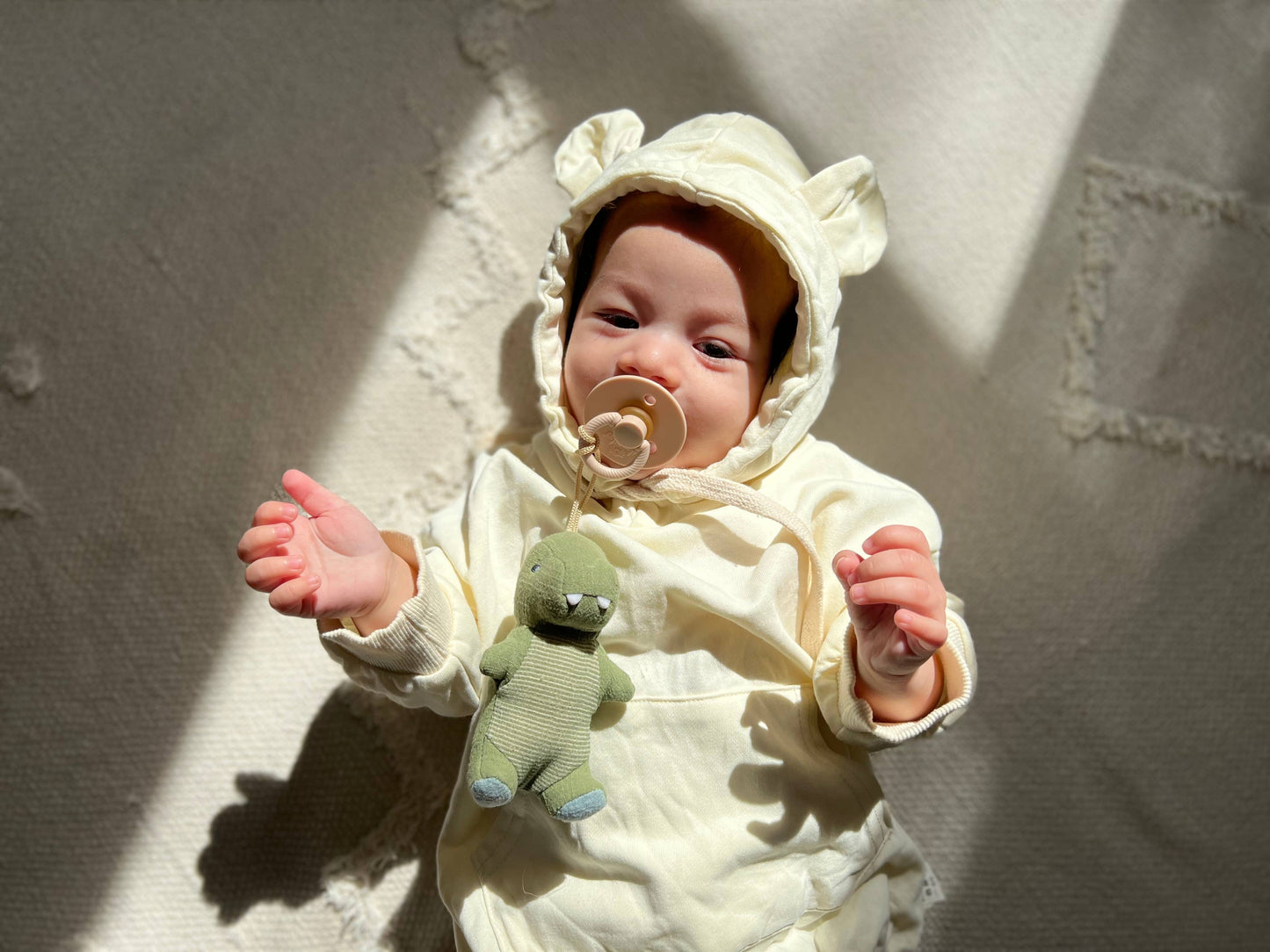 Dino Bitzy Pal Natural Rubber Pacifier & Stuffed Animal