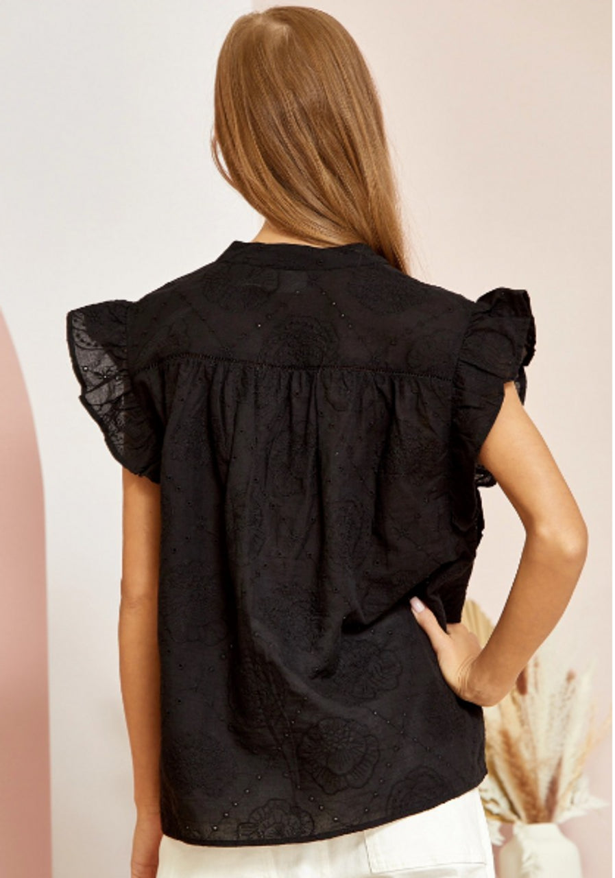 ***SALE*** PLUS Eyelet Babydoll Top P18309