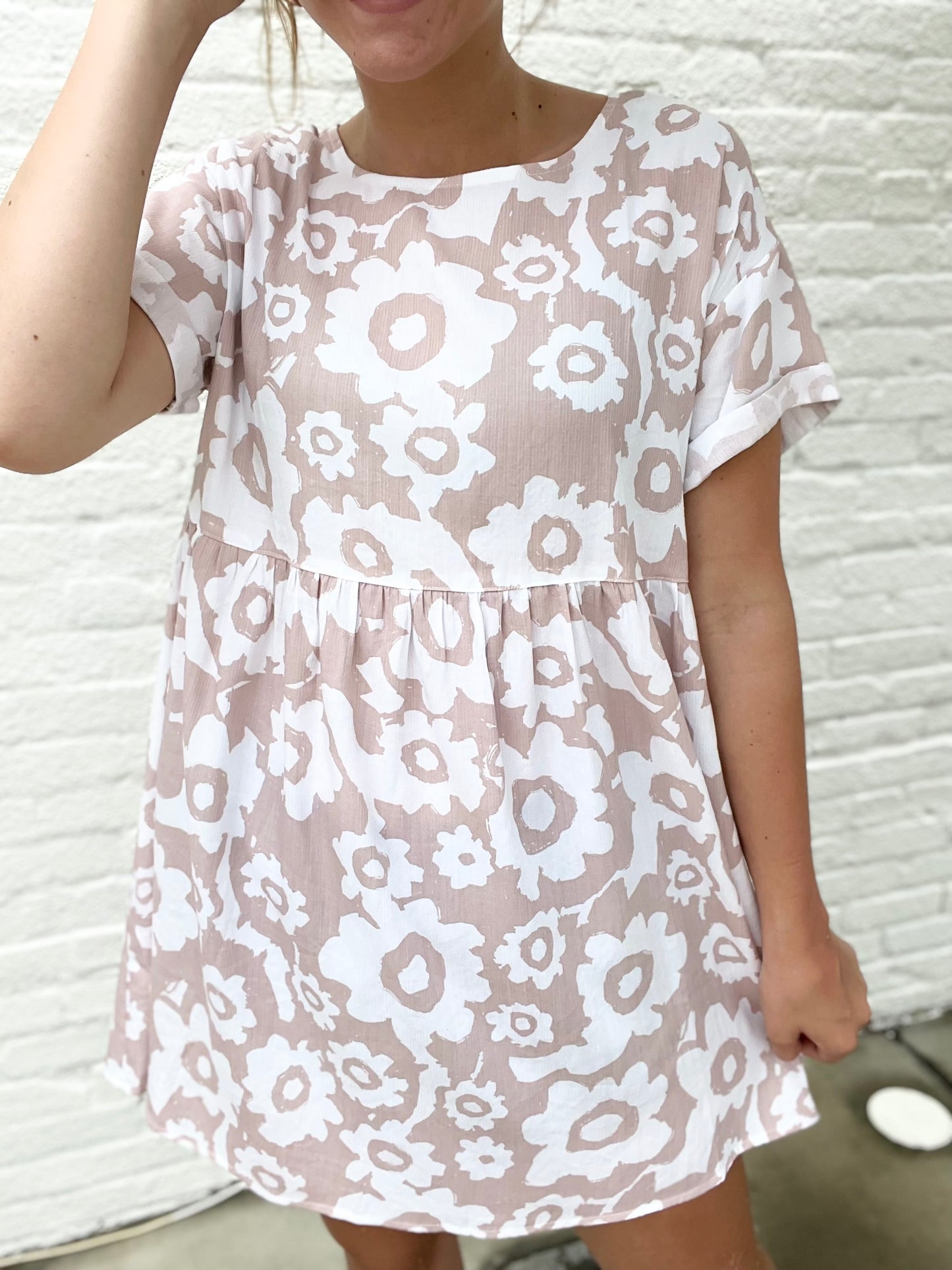 Blush Floral Mini Dress