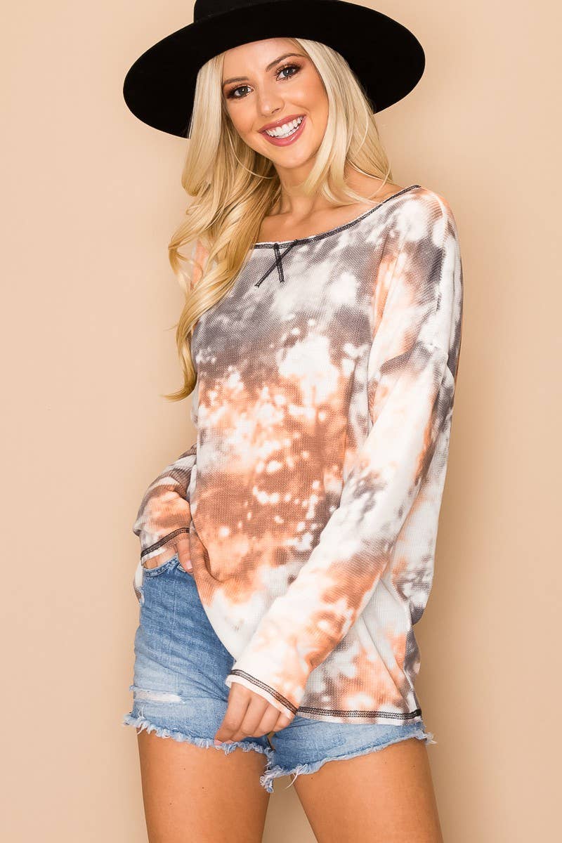 ***SALE*** Tie Dye Scoop Round Neck Top