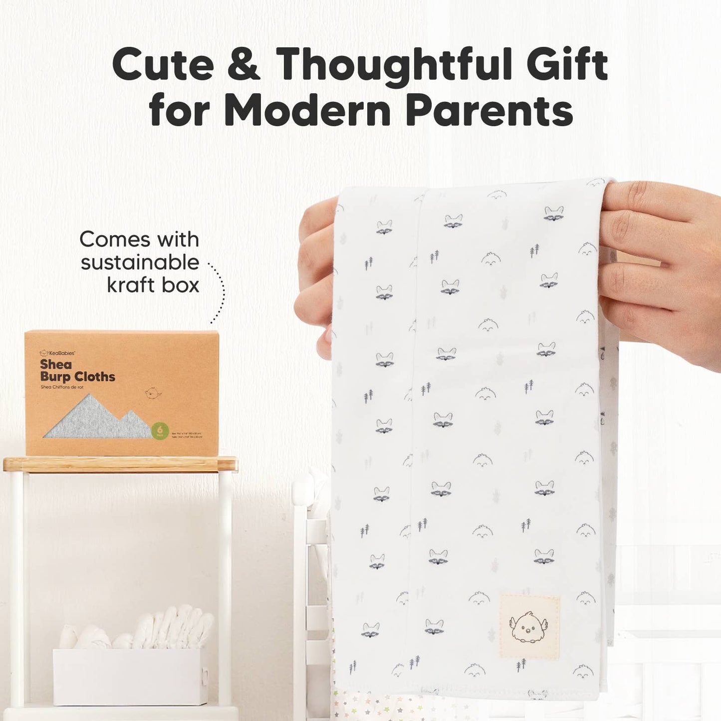 Neutrals 6-Pack Shea Burp Cloths