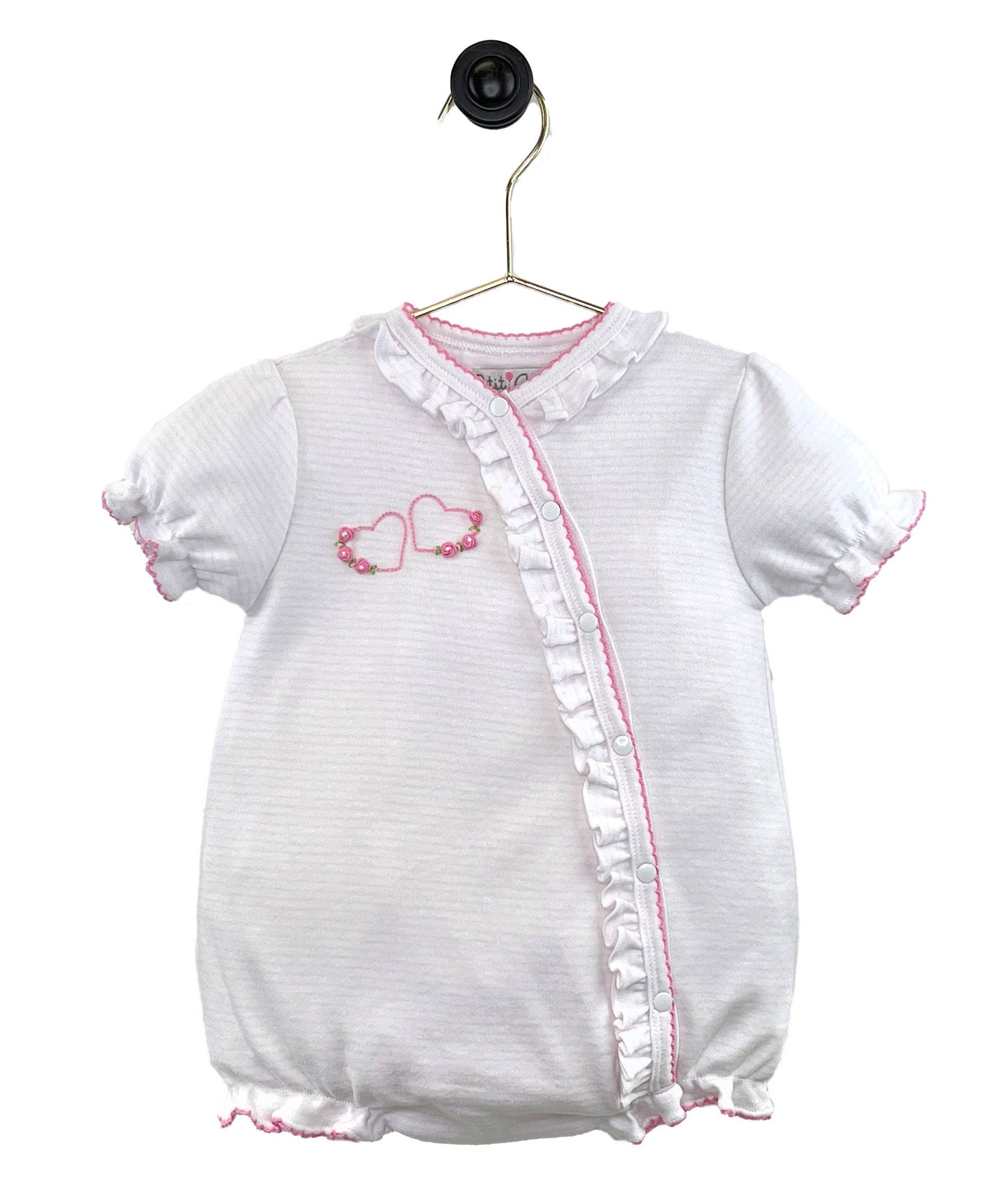 Embroidered Heart Knit Bubble