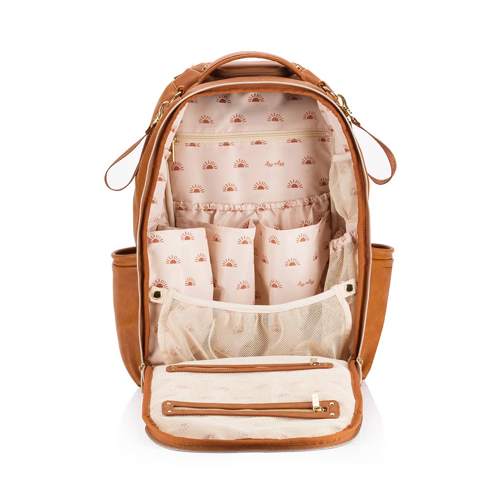 Cognac Boss Plus™ Backpack Diaper Bag