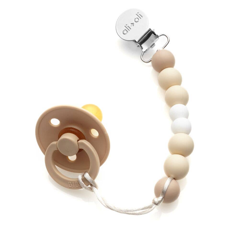 Ali+Oli Silicone Pacifier Clip (Natural)