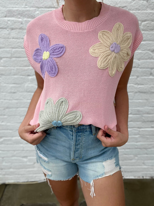 Light Pink Flower Top