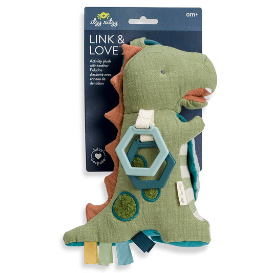 Bespoke Link & Love™ Activity Plush & Teether Toy - Dino