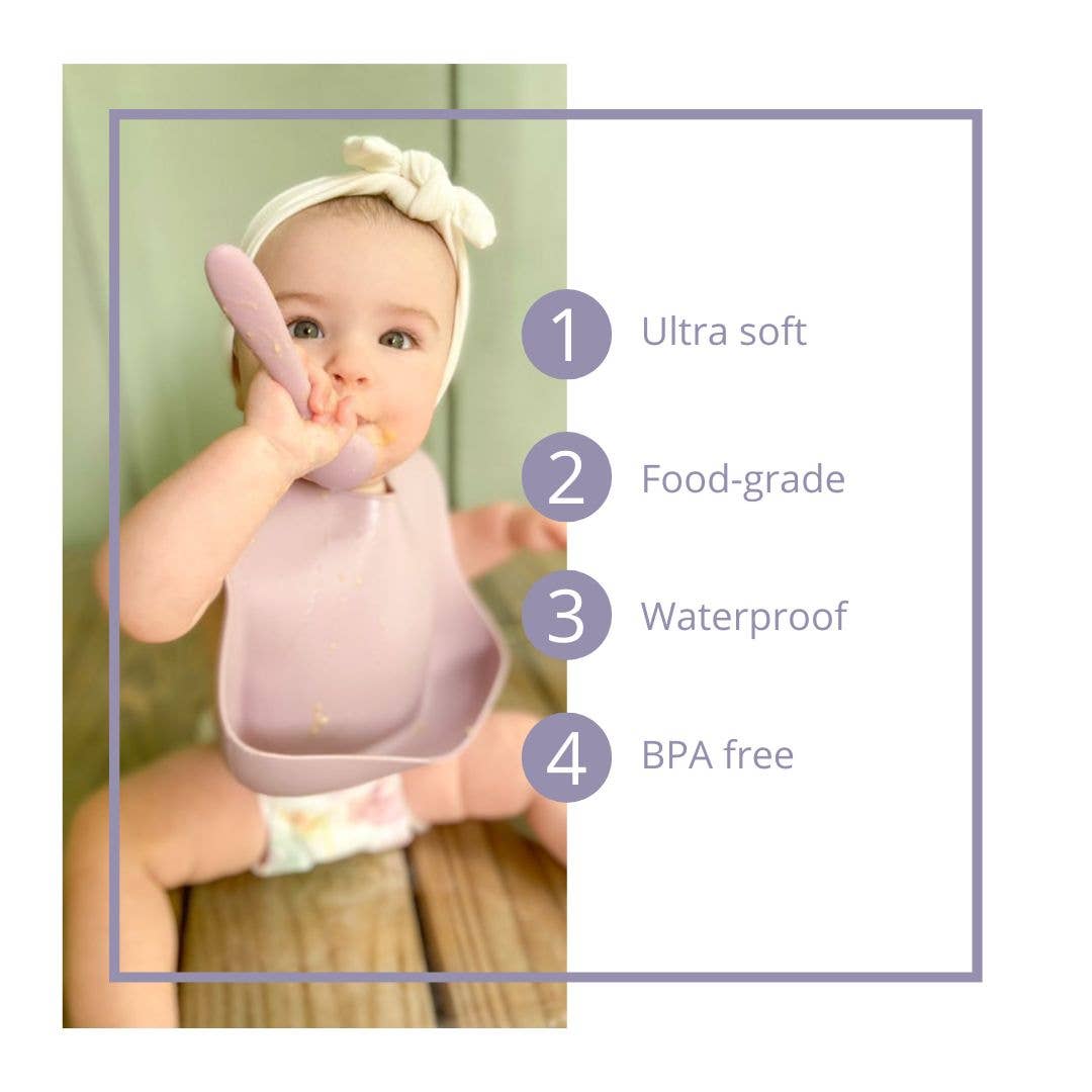 Silicone Baby Bib Original Lilac