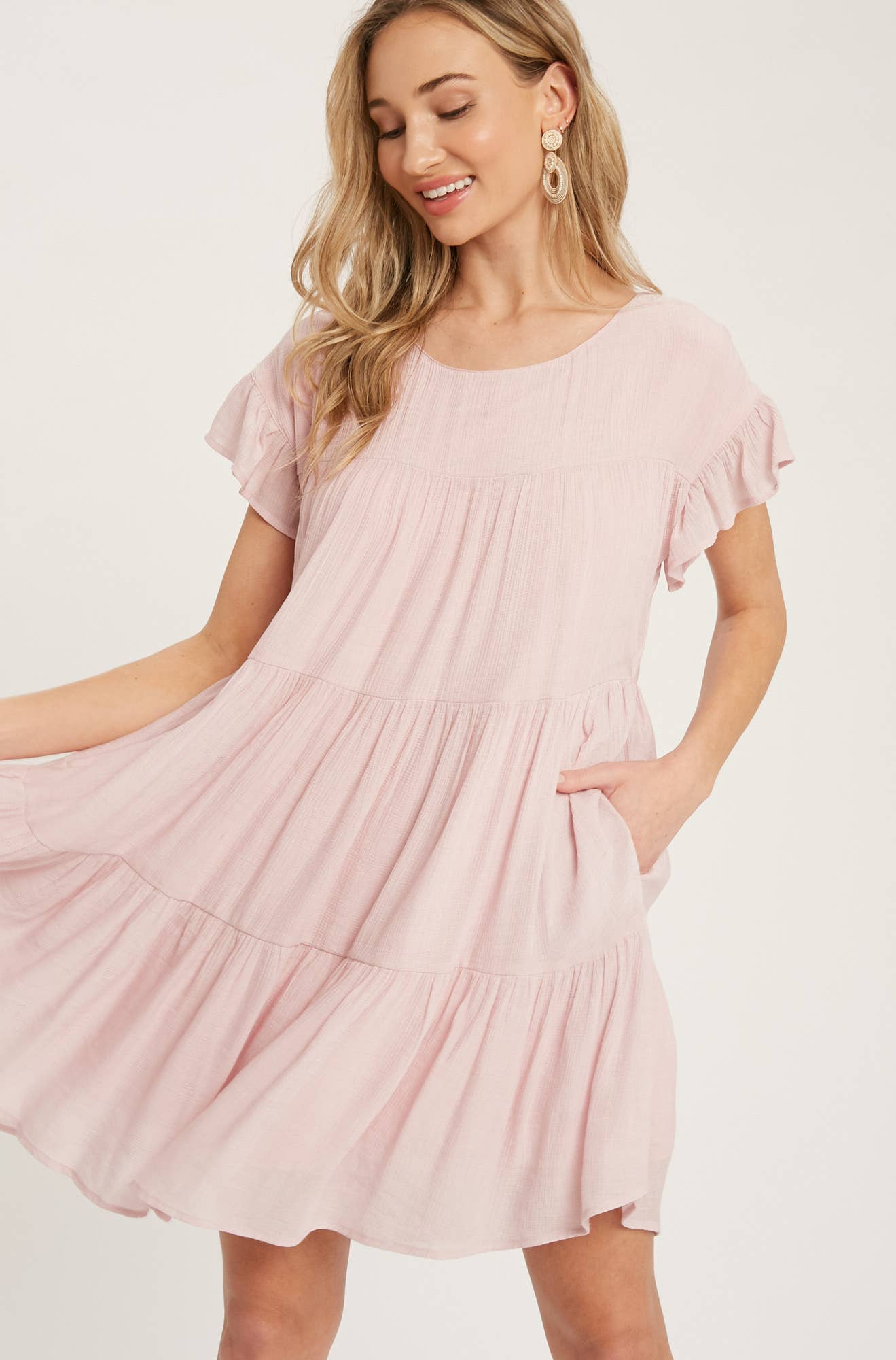 Ruffle Tm ***SALE*** Ruffle Hem Tiered Babydoll Dress – MTM-More Than Monograms