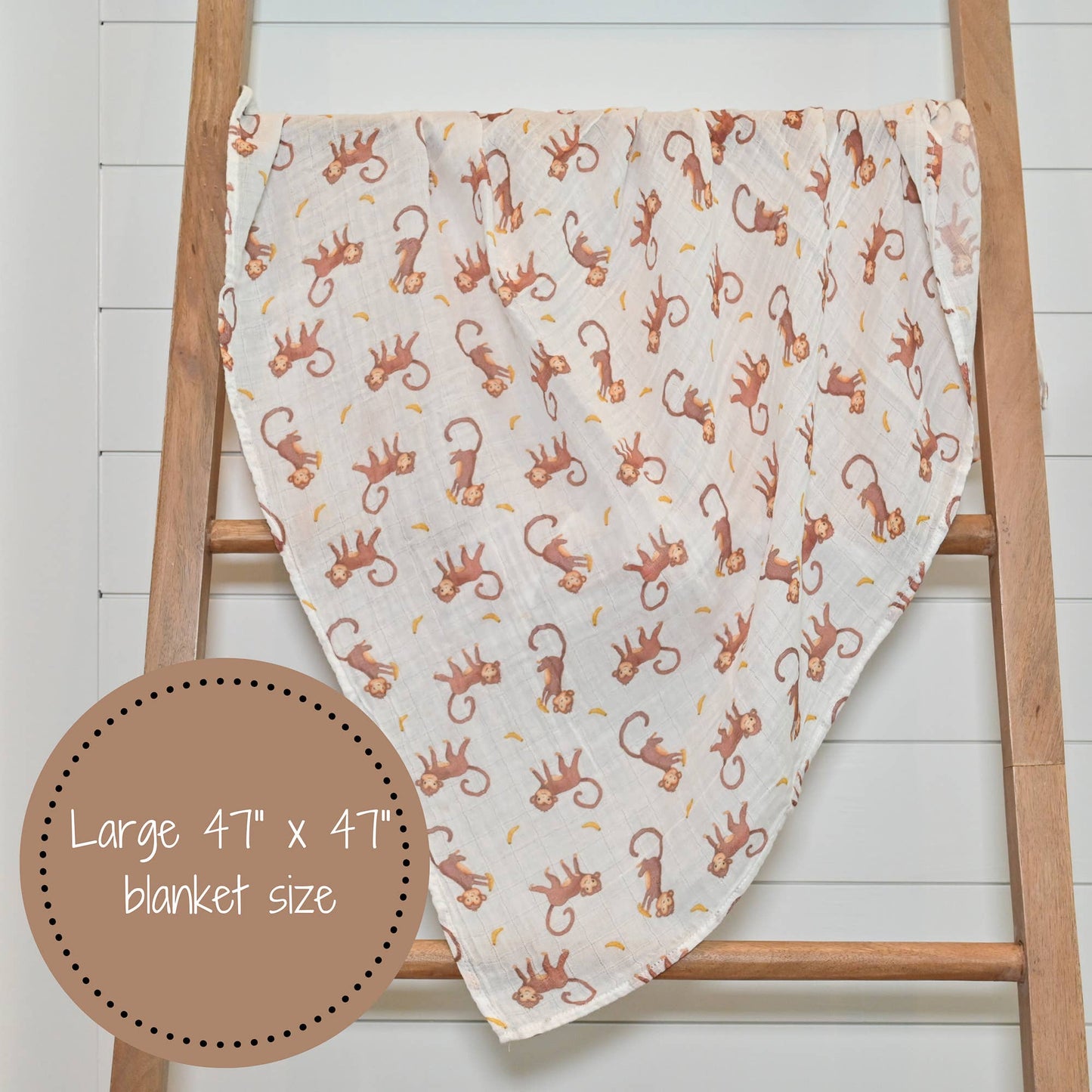 Monkey Around Baby Swaddle Blanket