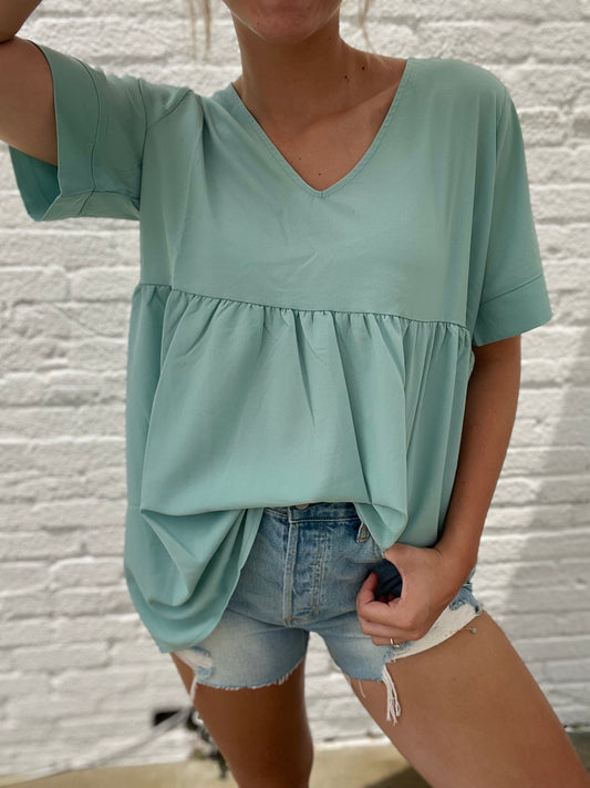 Zenana Teal Top