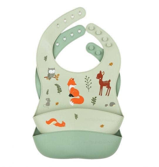 Silicone bib set of 2: Forest friends