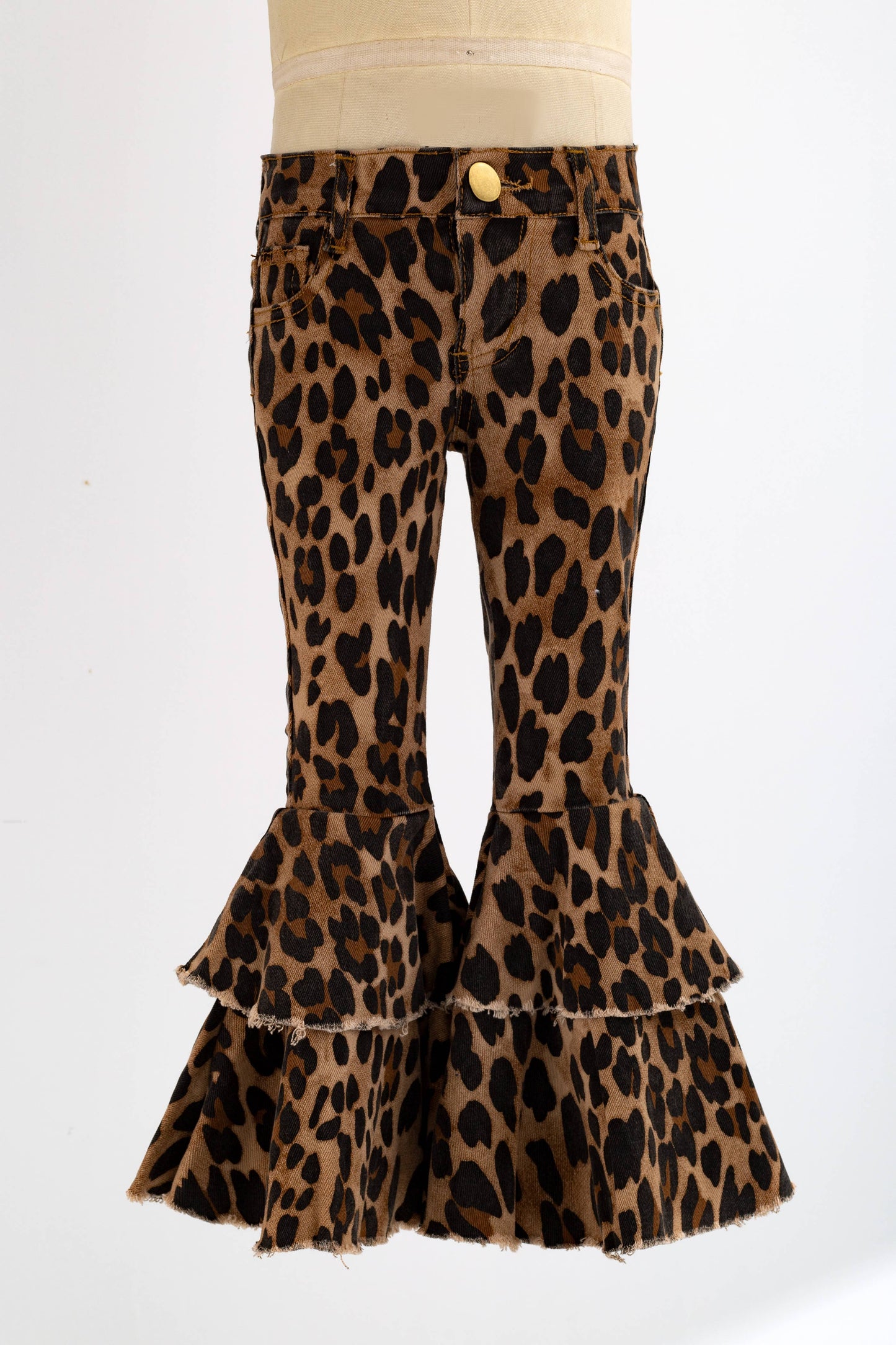 Cheetah Denim Flares