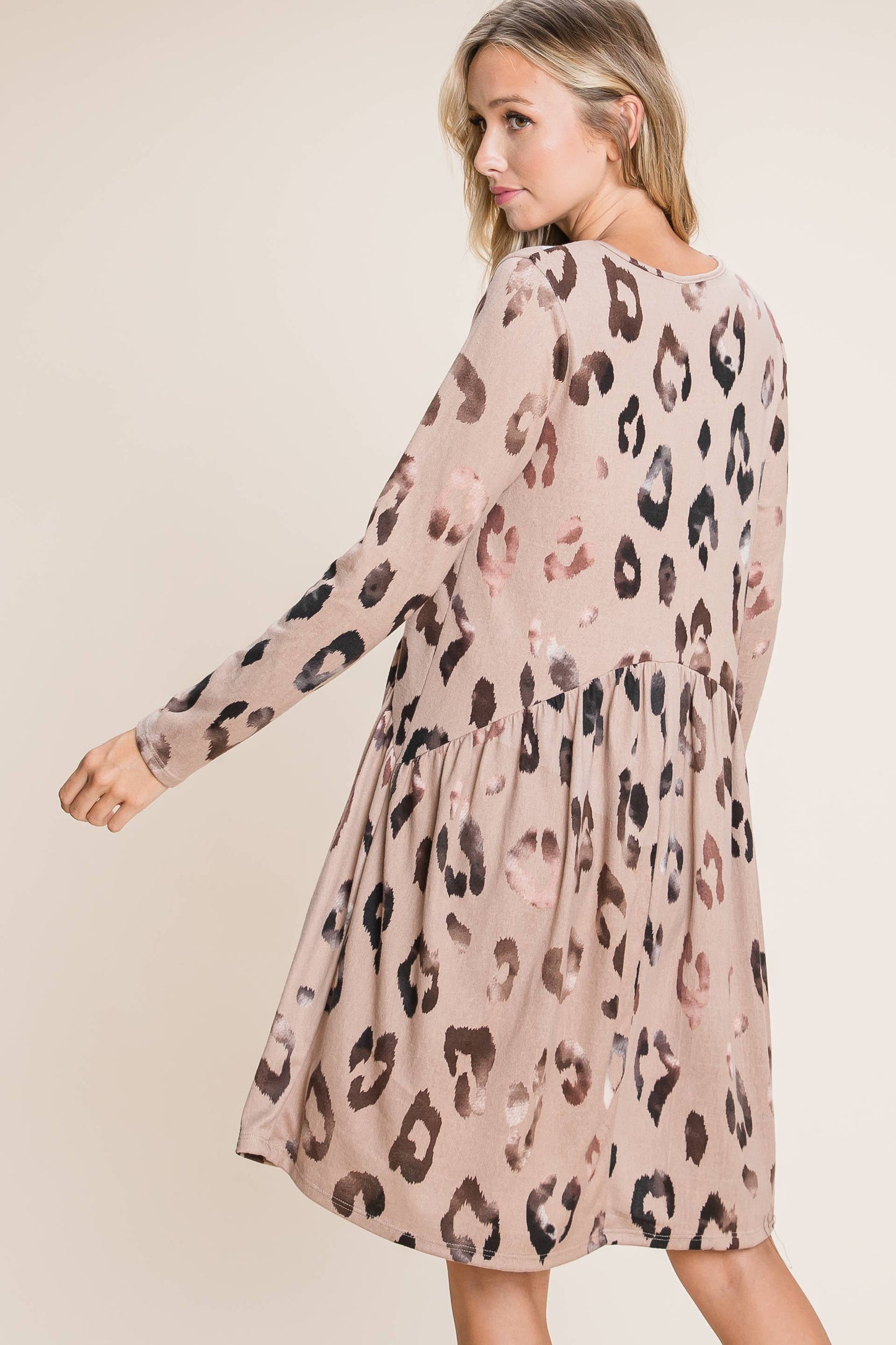 ***SALE*** Leopard Long Sleeve Animal Print Dress