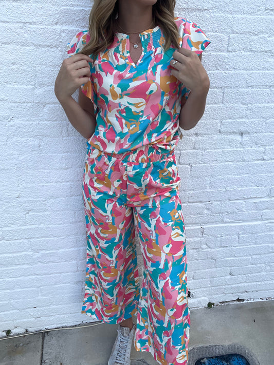 Ruffled Floral Set