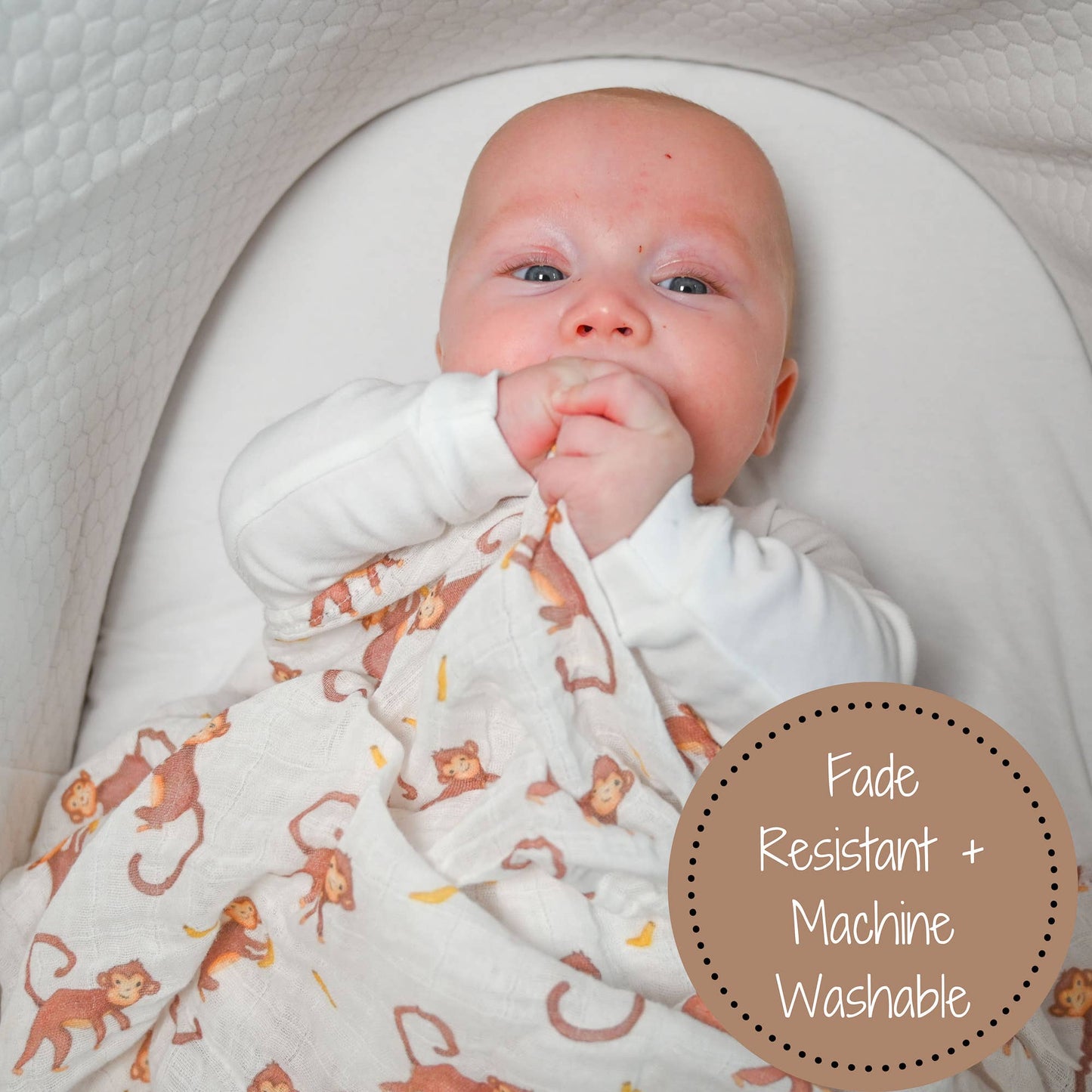 Monkey Around Baby Swaddle Blanket