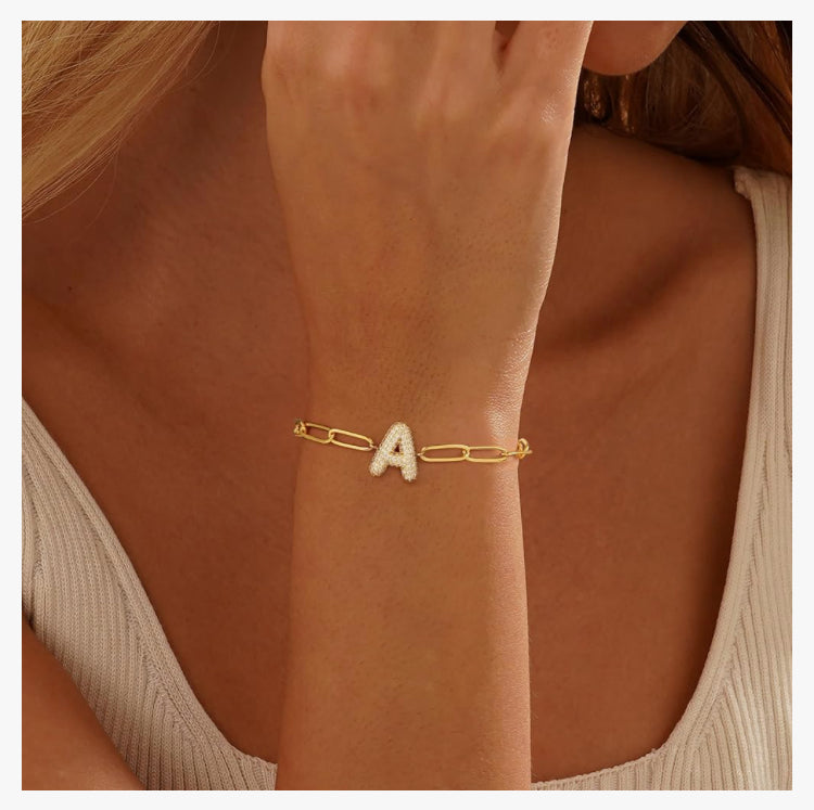 Bling Bling Initial Bracelet