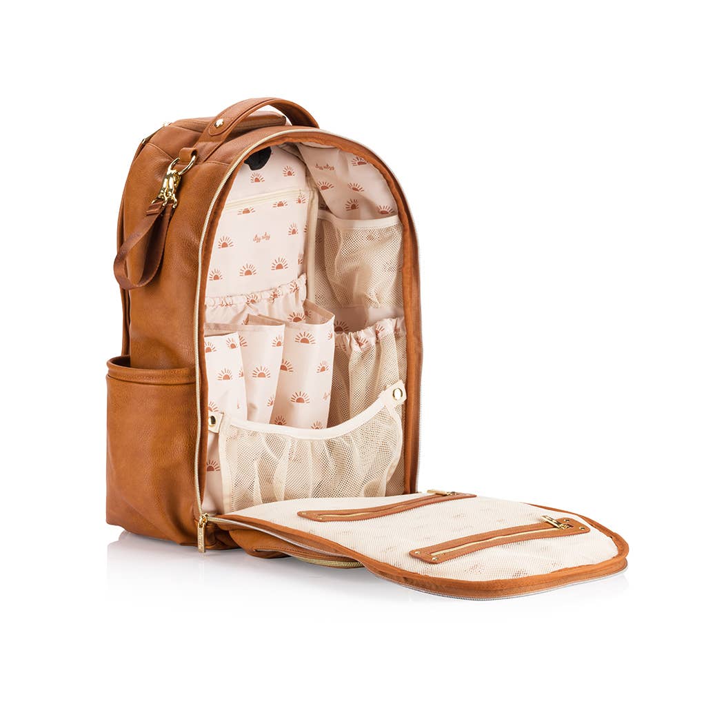 Cognac Boss Plus™ Backpack Diaper Bag