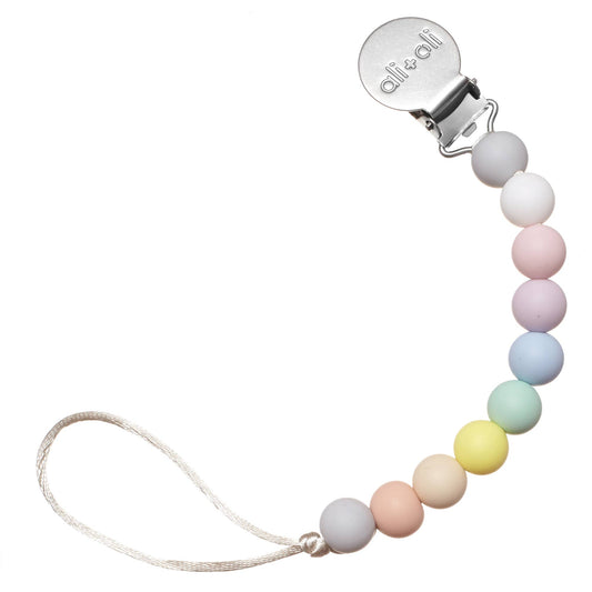 Ali+Oli Silicone Pacifier Clip (Multi-Pastel)