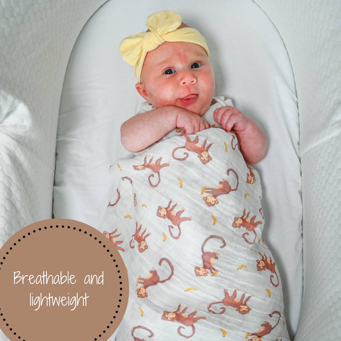 Monkey Around Baby Swaddle Blanket