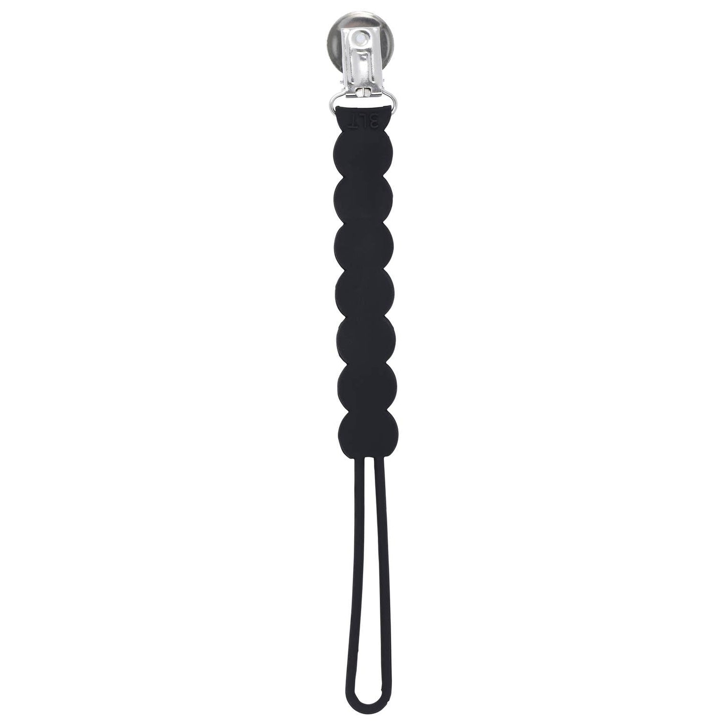 Waverly Black All Silicone Modern Pacifier Clip