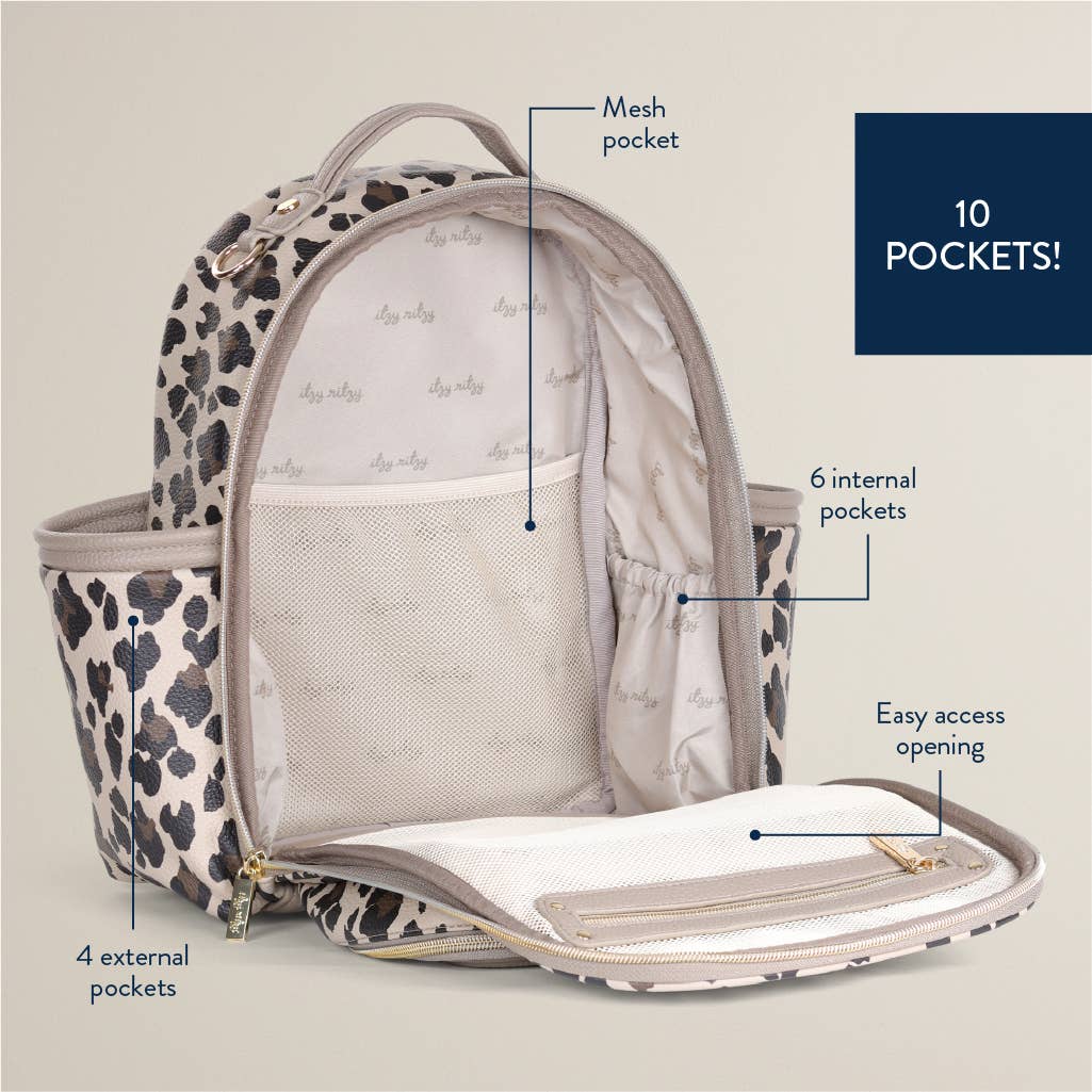 Leopard Itzy Mini Plus™ Backpack Diaper Bag