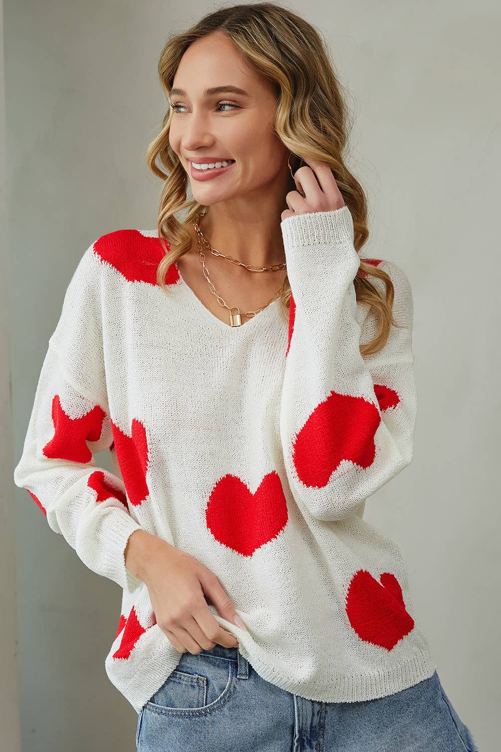 SW220 MULTI HEART SWEATER