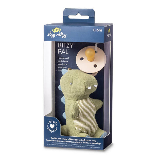 Dino Bitzy Pal Natural Rubber Pacifier & Stuffed Animal