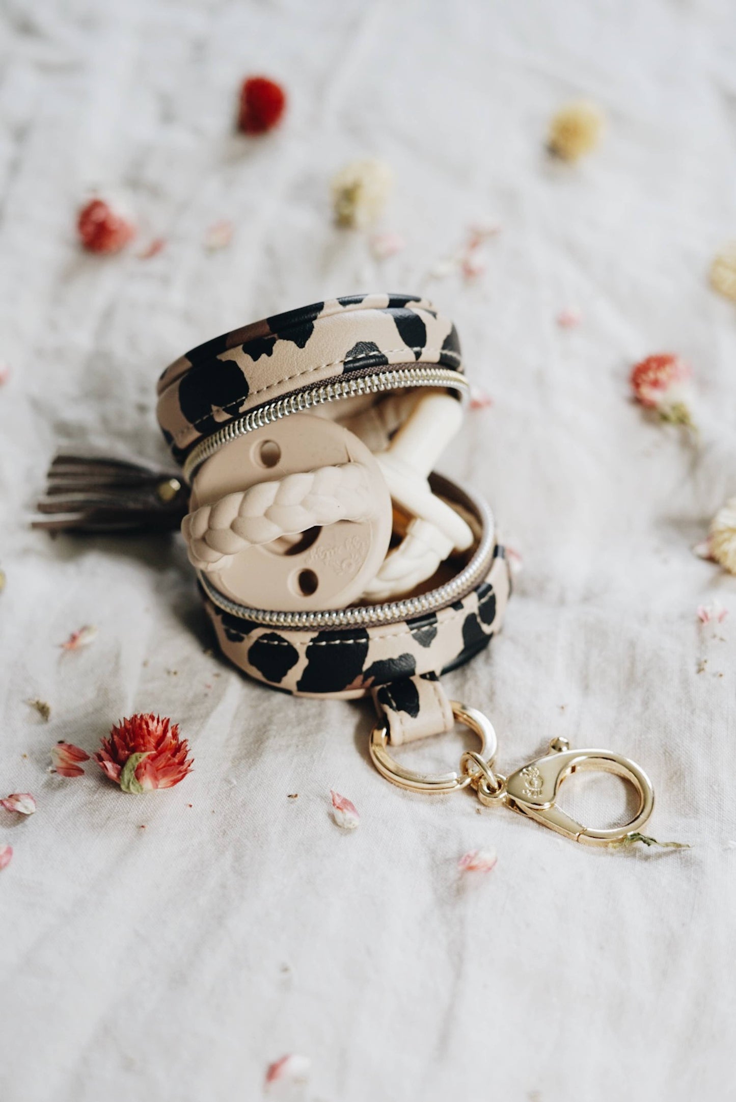 Leopard Diaper Bag Charm Pod Keychain