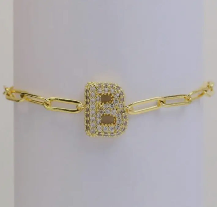 Bling Bling Initial Bracelet