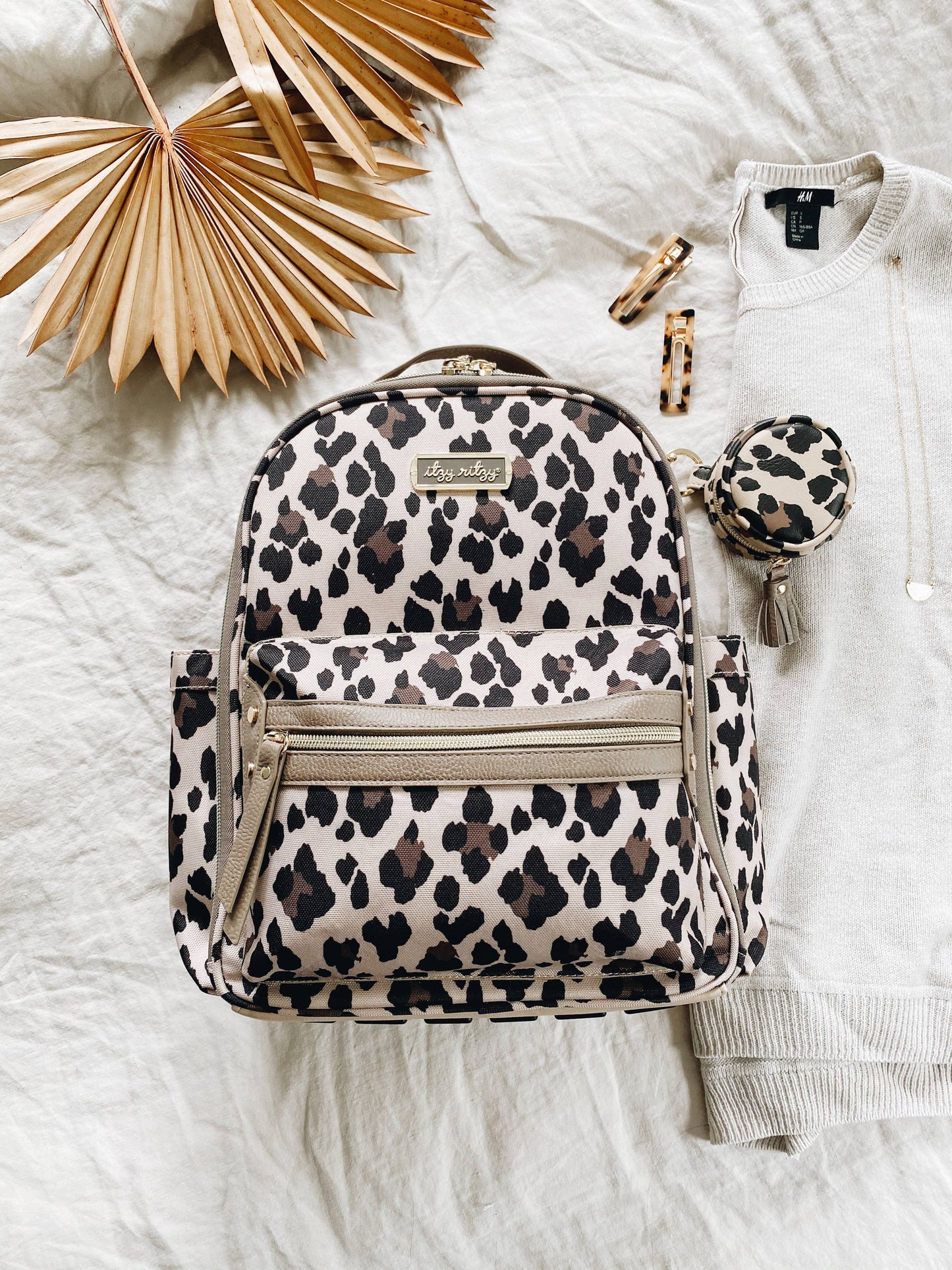 Leopard Diaper Bag Charm Pod Keychain