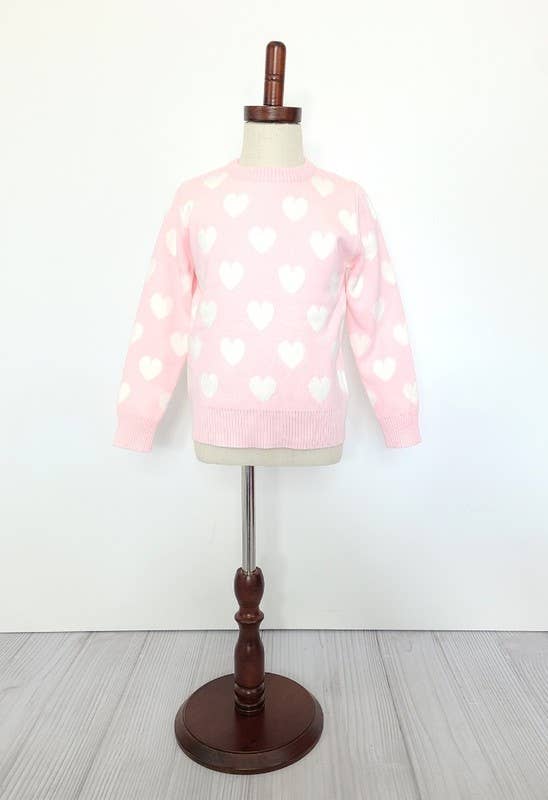 Pink Heart Sweater