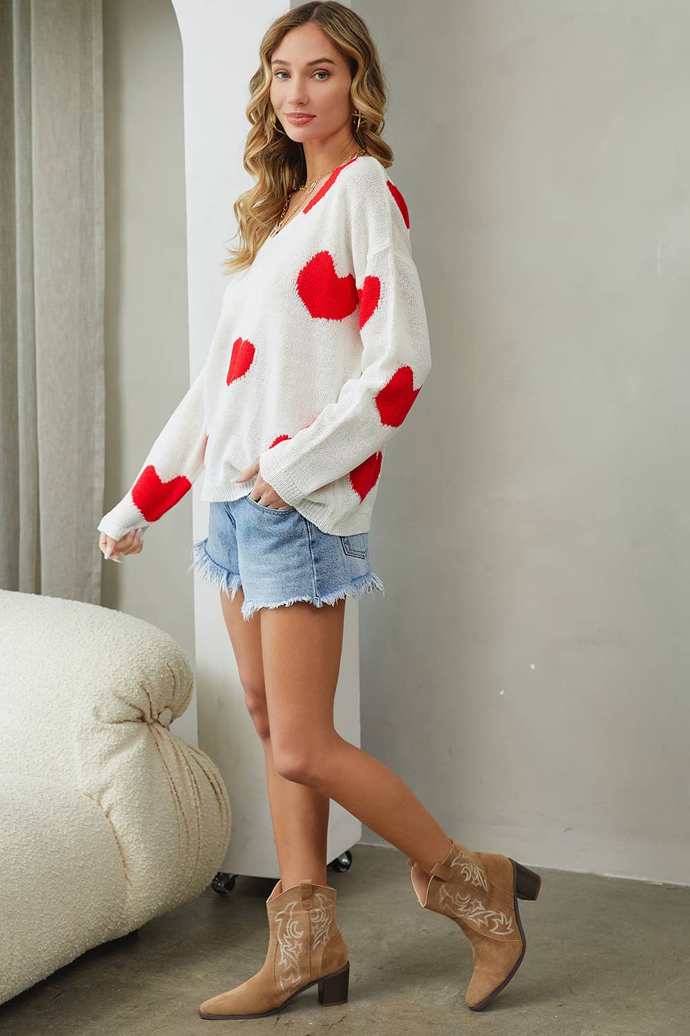 SW220 MULTI HEART SWEATER