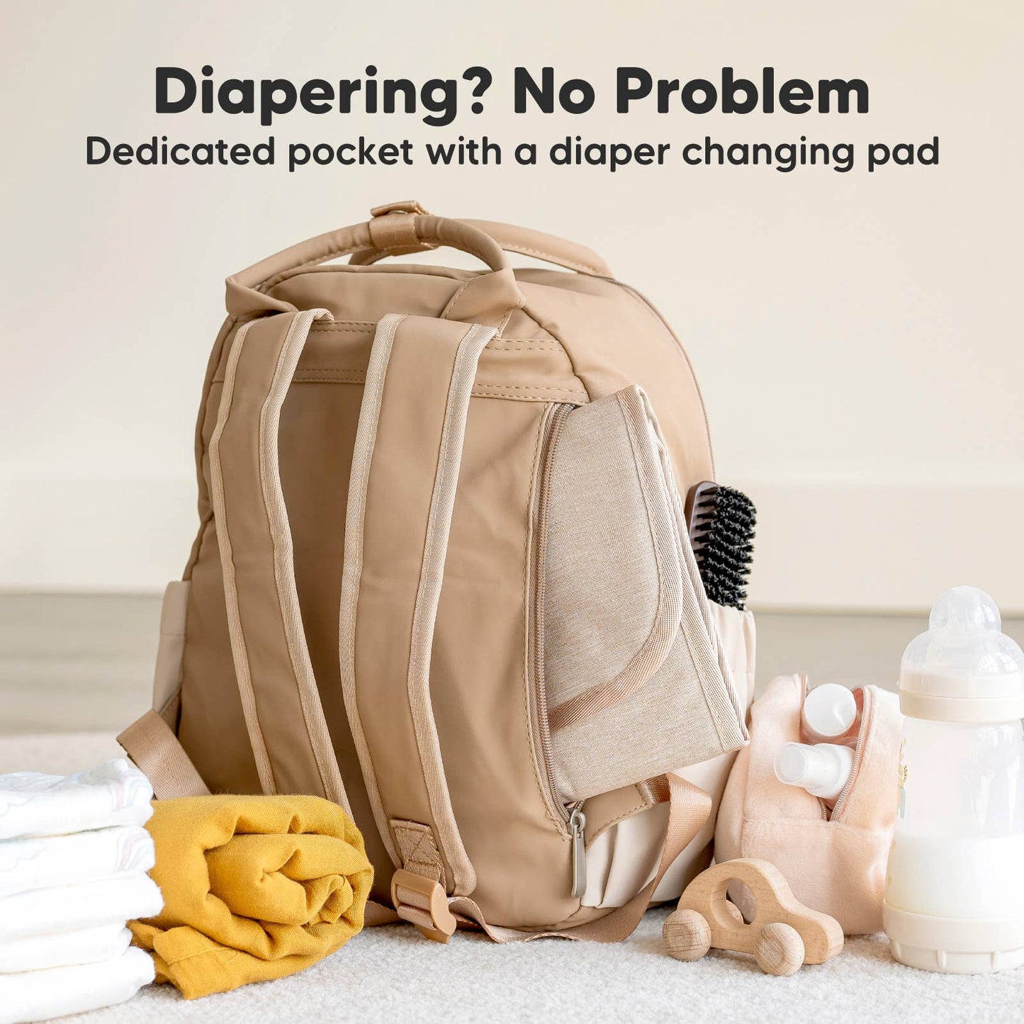 Latte Play Diaper Backpack w/Changing Pad