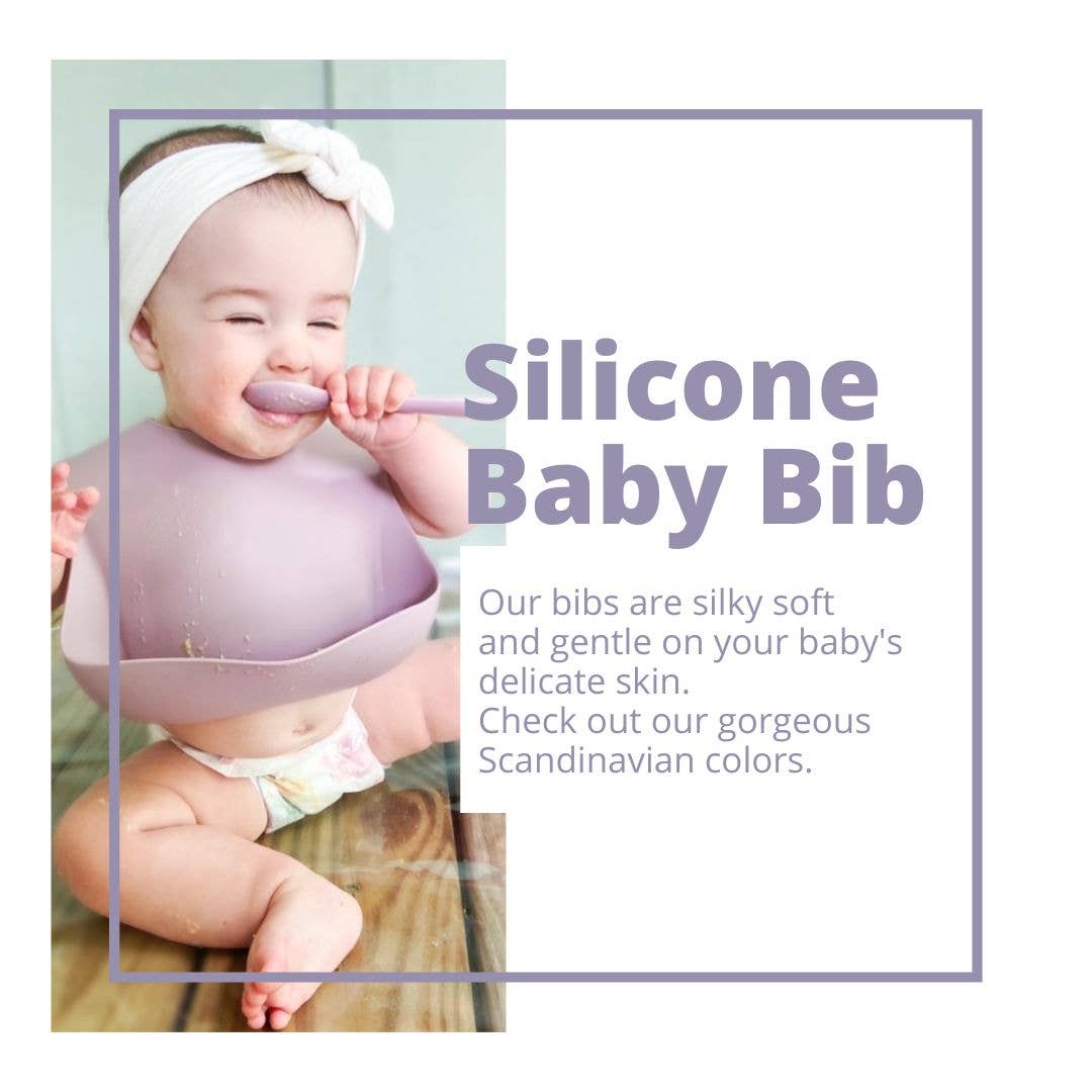 Silicone Baby Bib Original Lilac