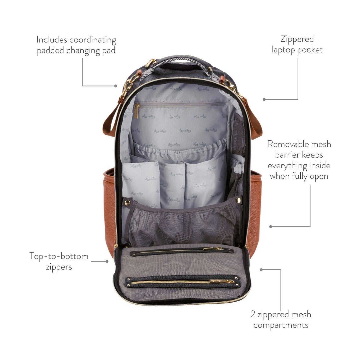 Coffee and Cream Boss Plus™ Backpack Diaper Bag