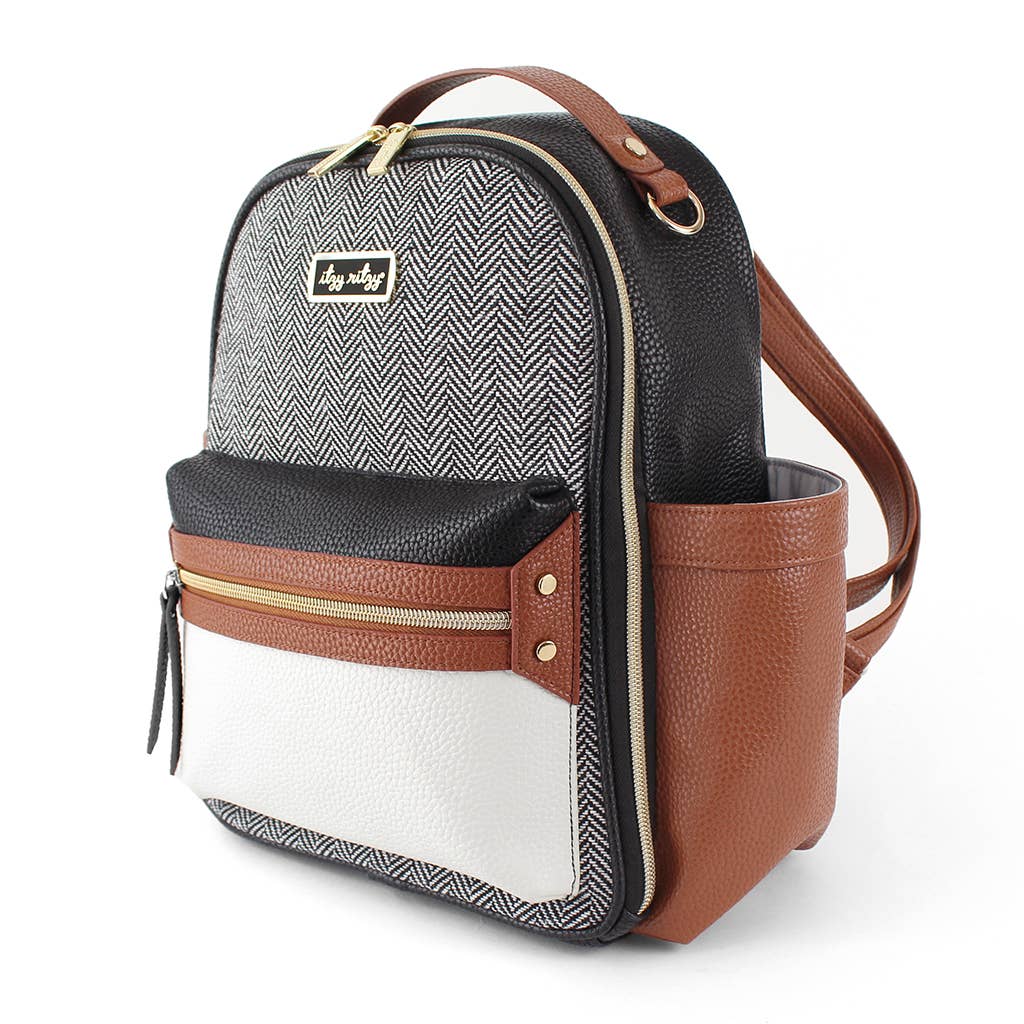 Coffee & Cream Itzy Mini Diaper Bag Backpack