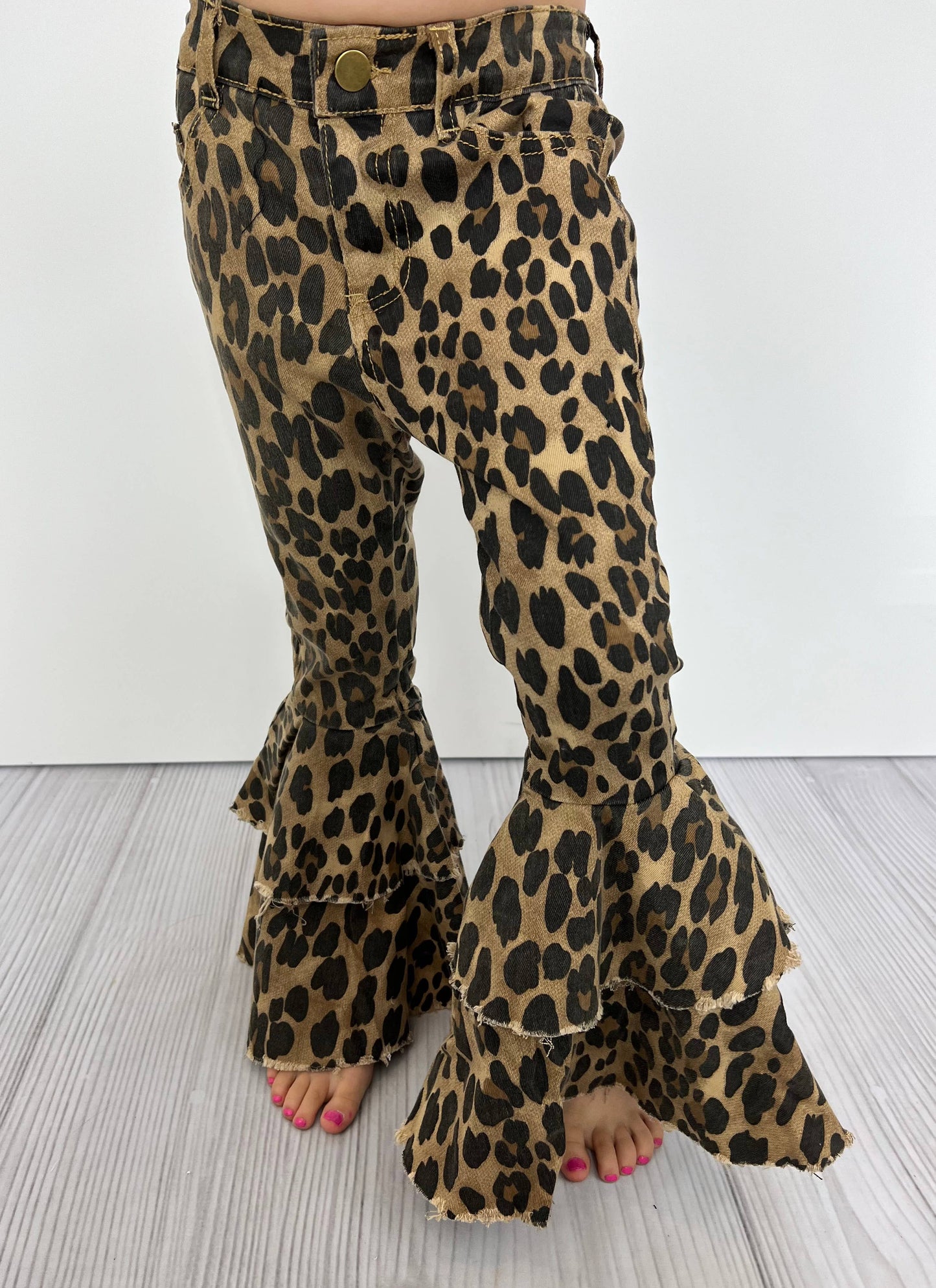 Cheetah Denim Flares