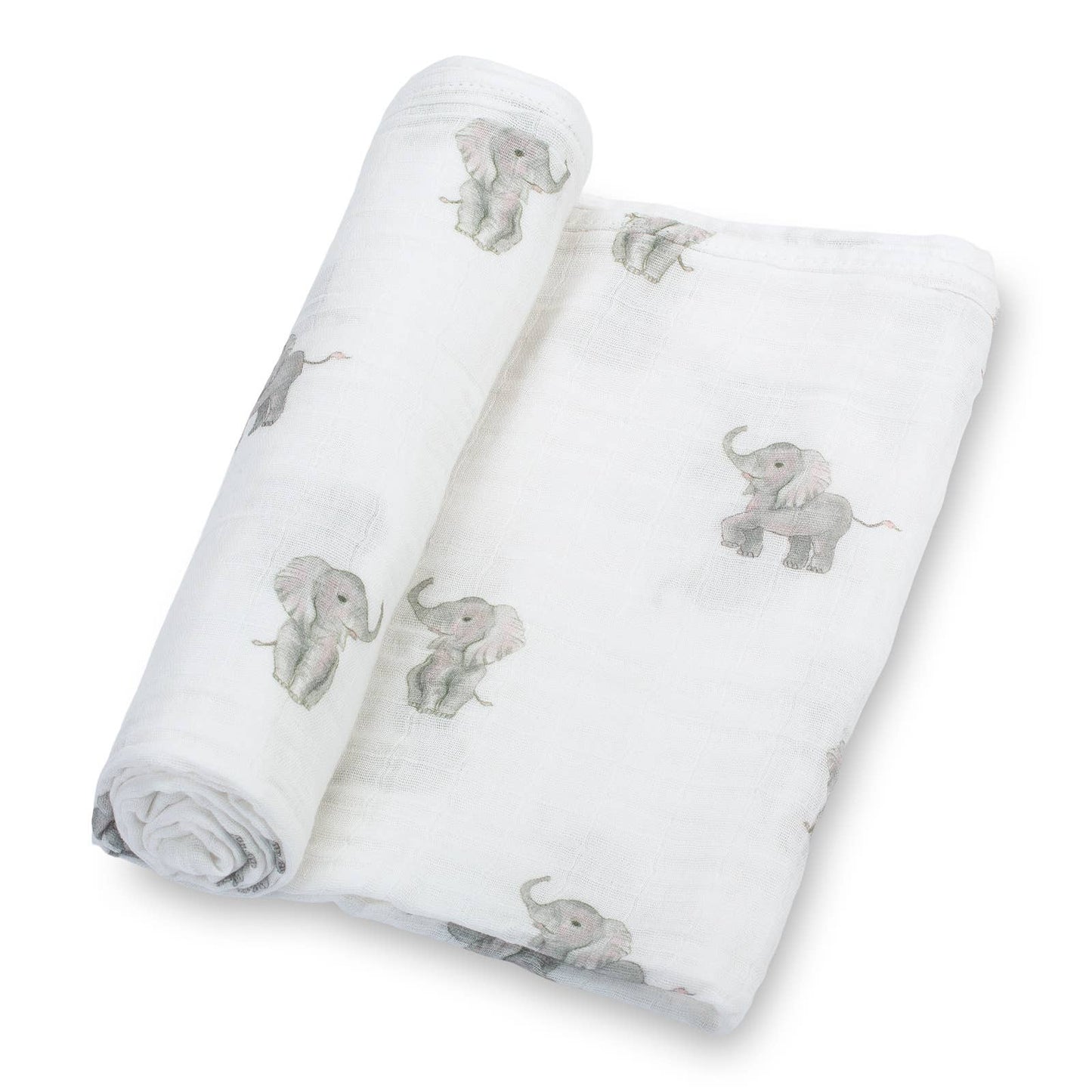 Baby Elephant Muslin Swaddle Blanket