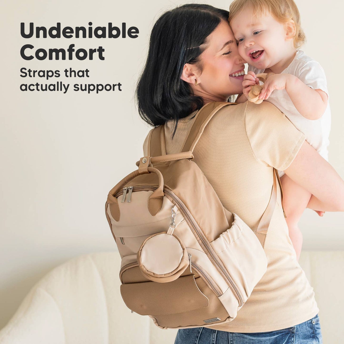 Latte Play Diaper Backpack w/Changing Pad