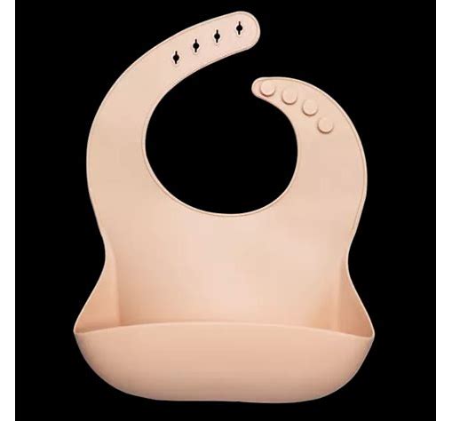 Cream Silicone Baby Bib